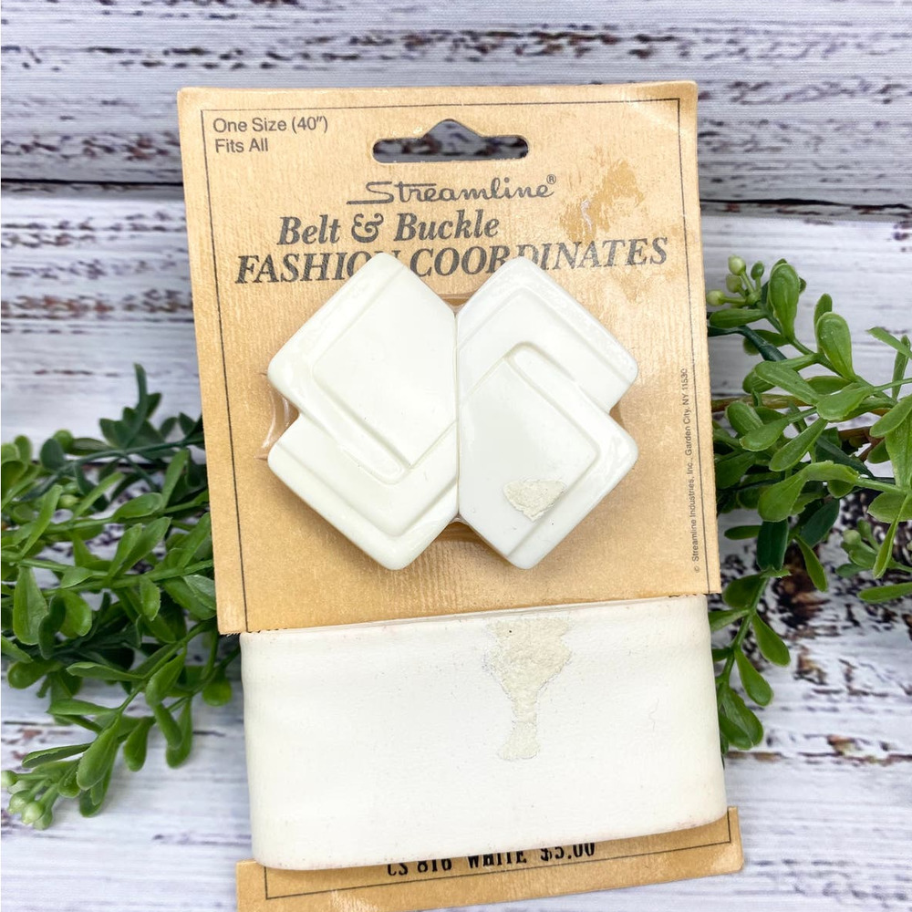 Vintage Streamline Belt & Buckle Fashion Coordinates Kit Factory Sealed One Size